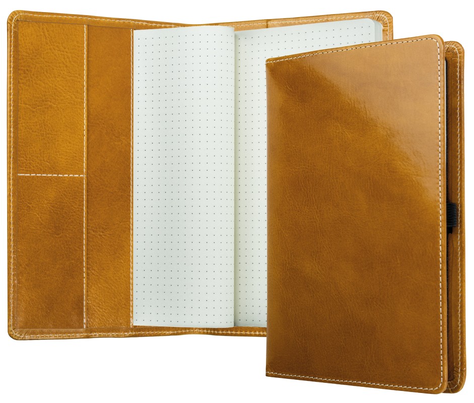 Notizbuch DIN A5 schmal | Echtleder | VINTAGE hellbraun